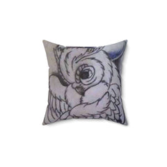 Spun Polyester Square Pillow- Baby Owl