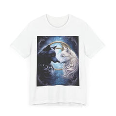 Unisex Jersey Short Sleeve Tee - Yin and Yang wolf