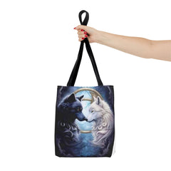 Tote Bag (AOP) - Yin and Yang wolf