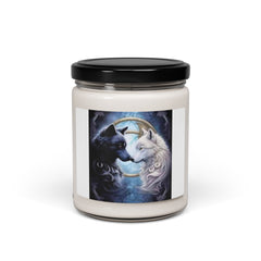 Scented Soy Candle, 9oz - Yin and Yang wolf