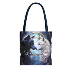 Tote Bag (AOP) - Yin and Yang wolf