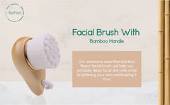 Facial Brush with Bamboo Handle