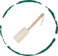 Natural Loofah Bath Brush w/Long Handle.